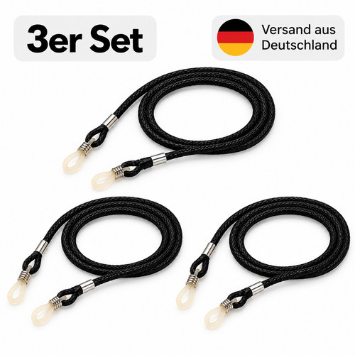 Brillenband 60cm schwarz - 60cm,